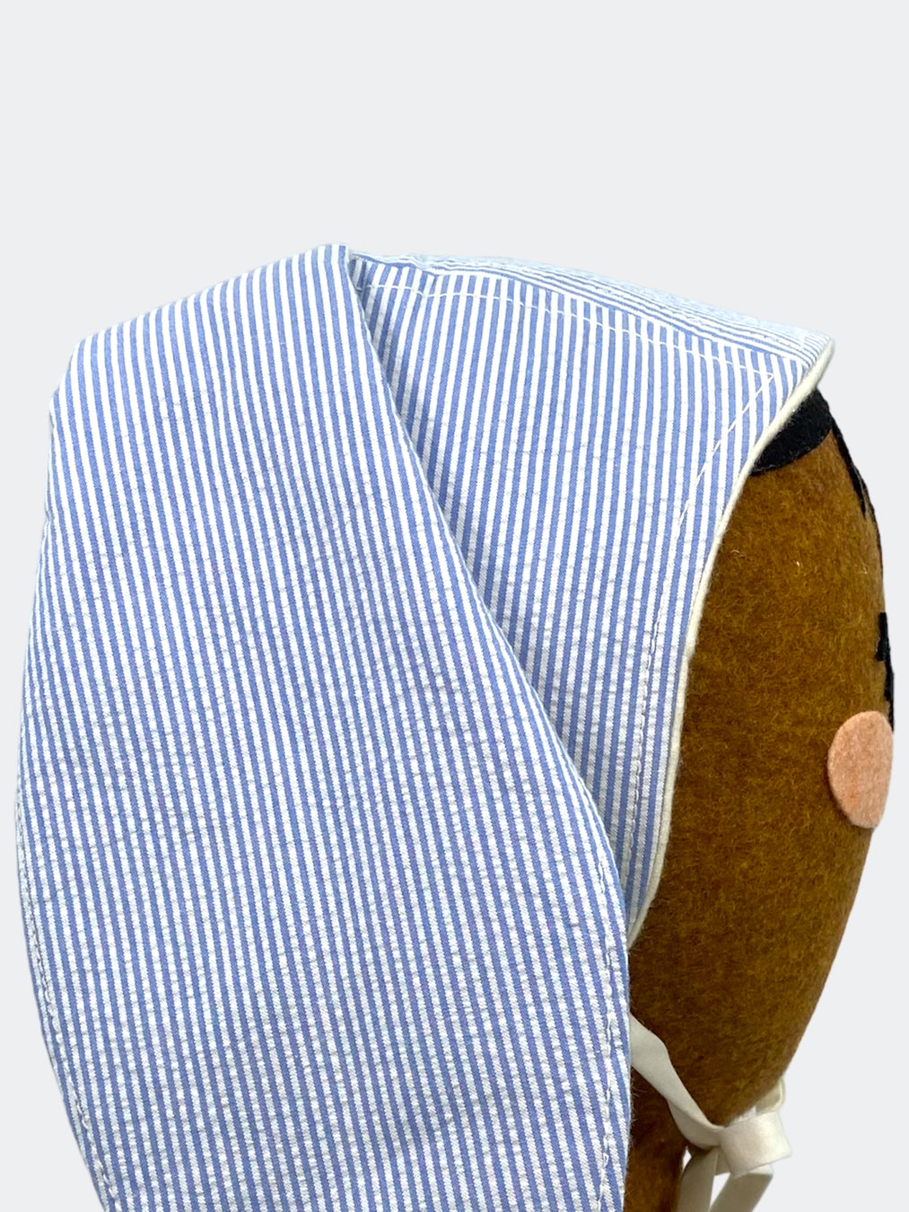 Seersucker Baby Bunny Bonnet in Bunny Blue