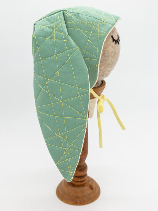 Cotton Baby Bunny Bonnet in Mint Julep