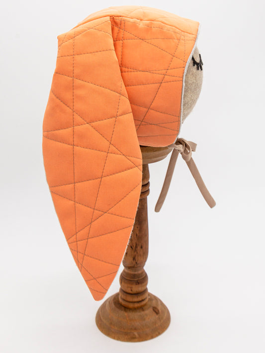 Cotton Baby Bunny Bonnet in Fuyu Delight: Savor the Sweetness of Style! 🍊✨