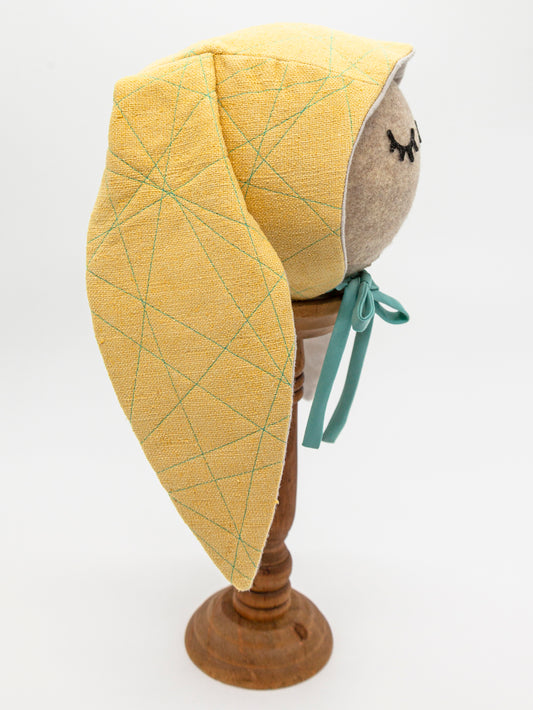 Silk Baby Bunny Bonnet in Limoncello Lello: The Sunshine-Kissed Wonder 🍋