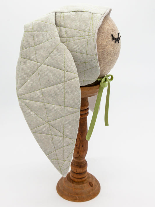 Silk Baby Bunny Bonnet in Sea Glass: A Coastal Breeze of Whimsy