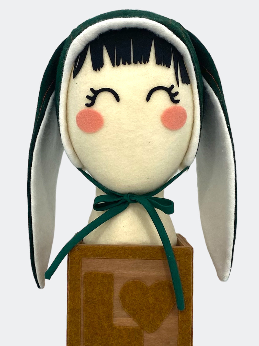 Wool Baby Bunny Bonnet in Lucky Carrot: Cozy, Playful, and Sustainable
