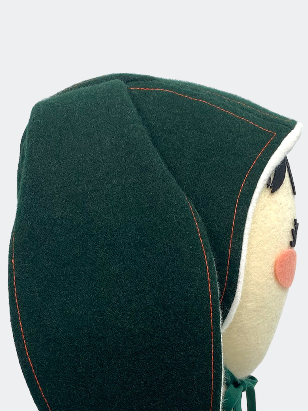 Wool Baby Bunny Bonnet in Lucky Carrot: Cozy, Playful, and Sustainable