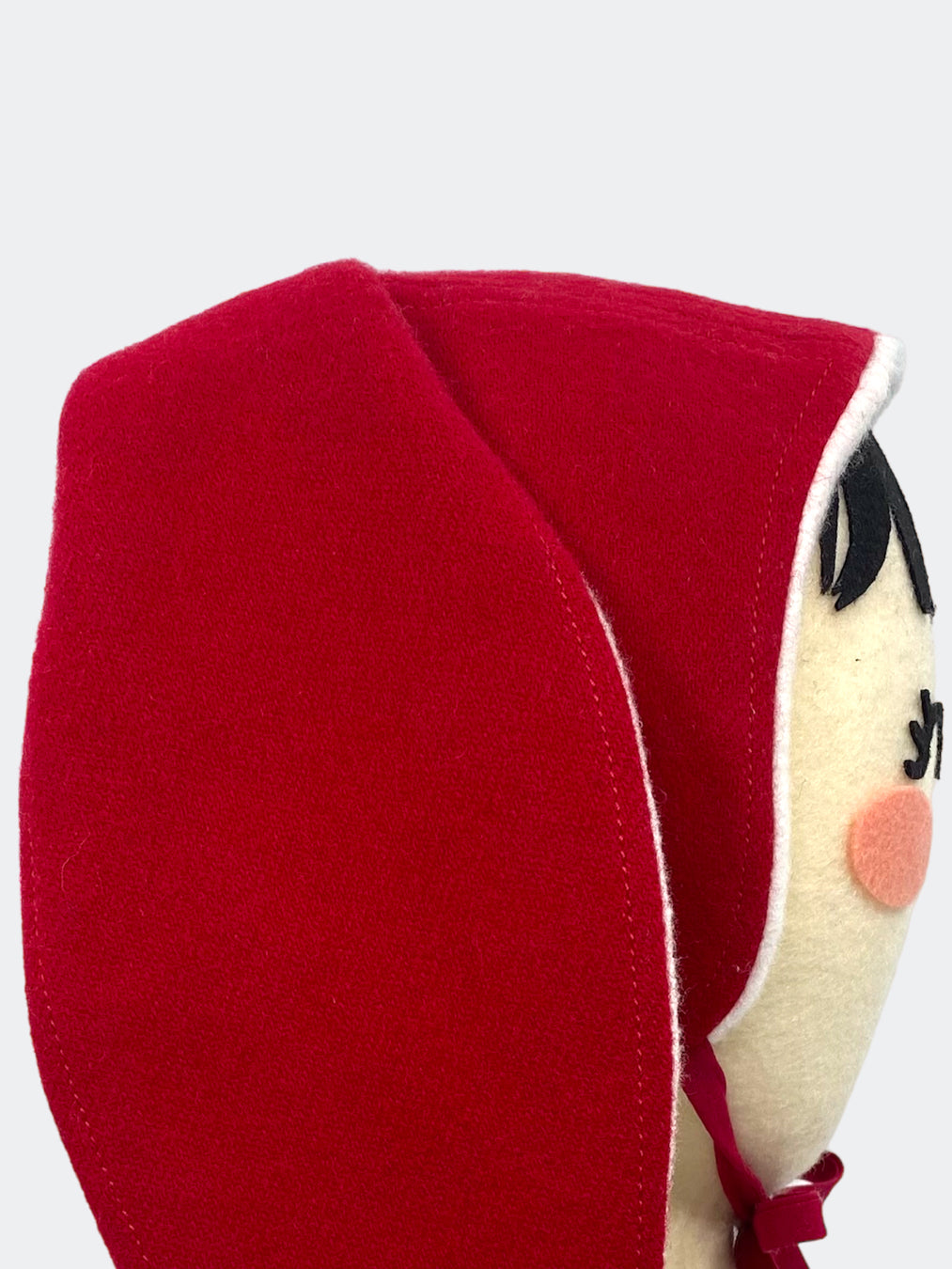 Wool Baby Bunny Bonnet in Republik Rouge: A Bold Statement of Cozy Charm