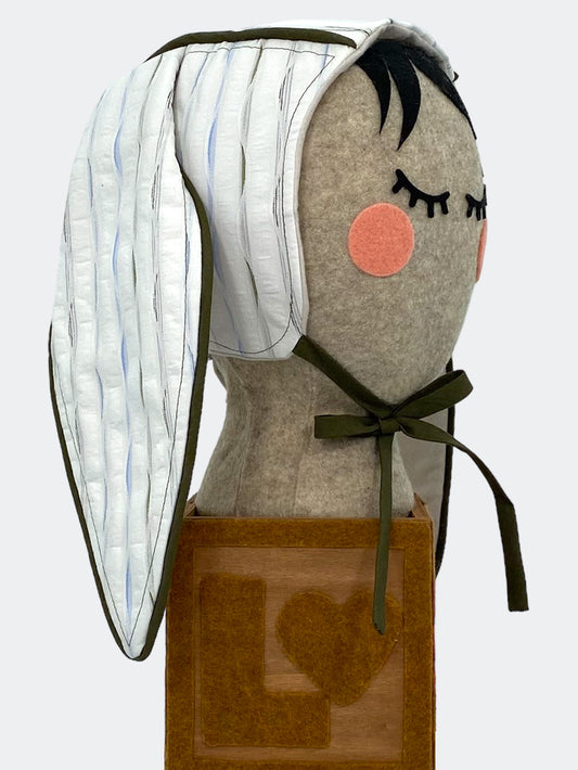 Cotton Baby Bunny Bonnet in Waverly Stripe