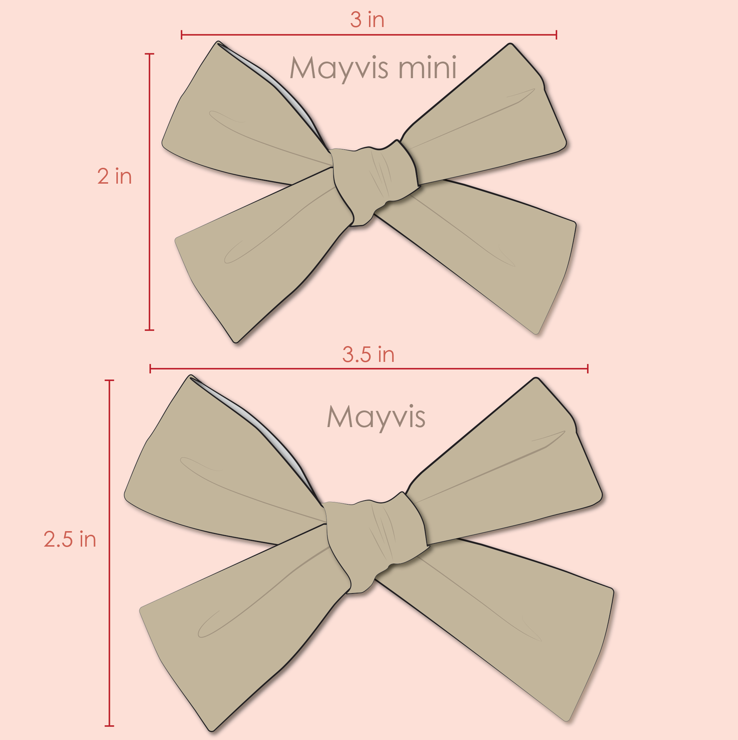 Mayvis Bow in Watercolor Calico