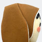 Wool Baby Bunny Bonnet - Burnished Bronze, Upcycled Wool with Playful Orange Accent