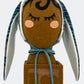 Cerulean Velourean Peacock Glow Baby Bunny Bonnet – Hand-Dyed Concentric Wonder