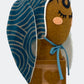 Cerulean Velourean Peacock Glow Baby Bunny Bonnet – Hand-Dyed Concentric Wonder