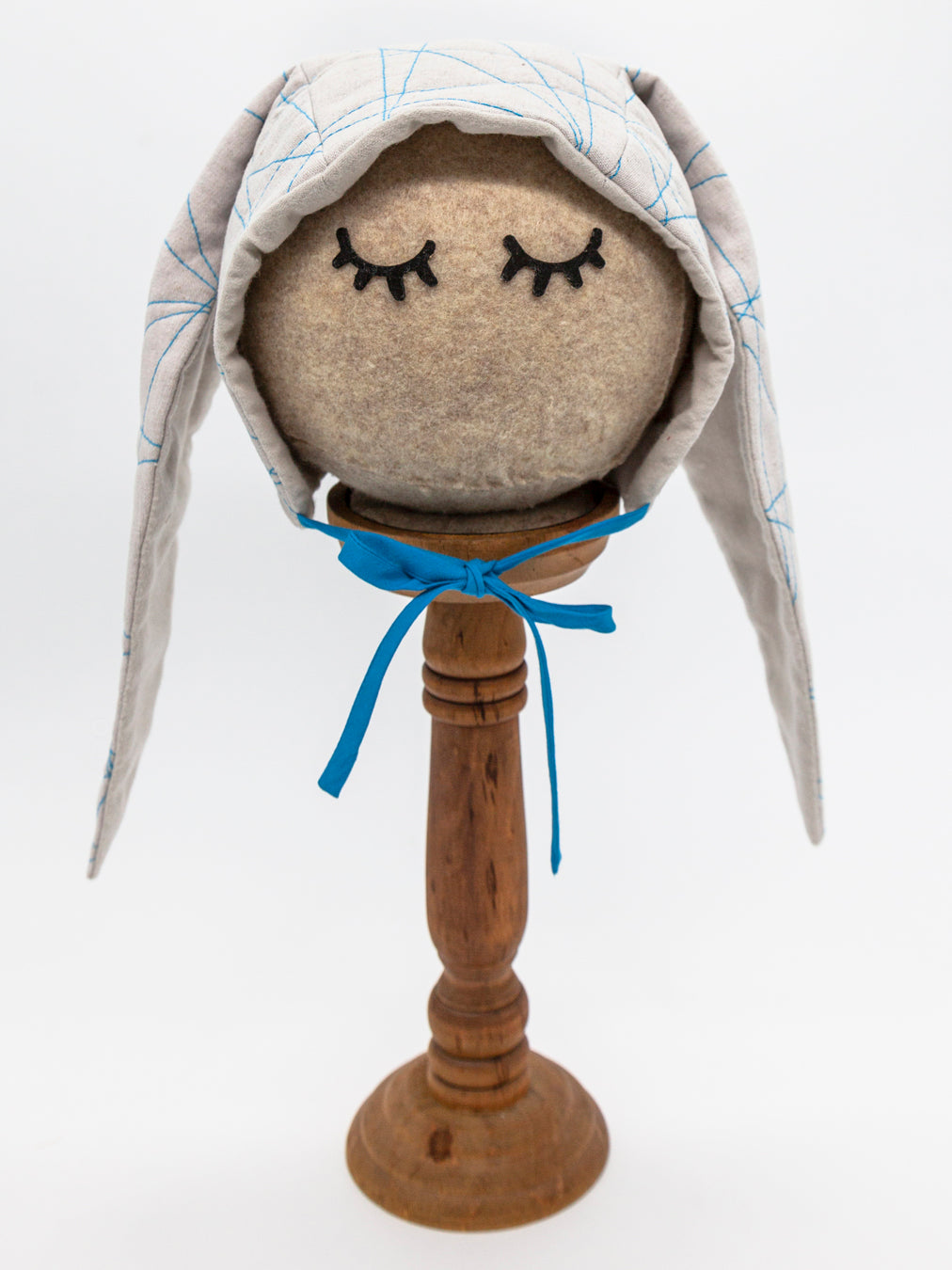 Linen Baby Bunny Bonnet in Island Breeze Blue: A Splash of Coastal Charm! 🌊