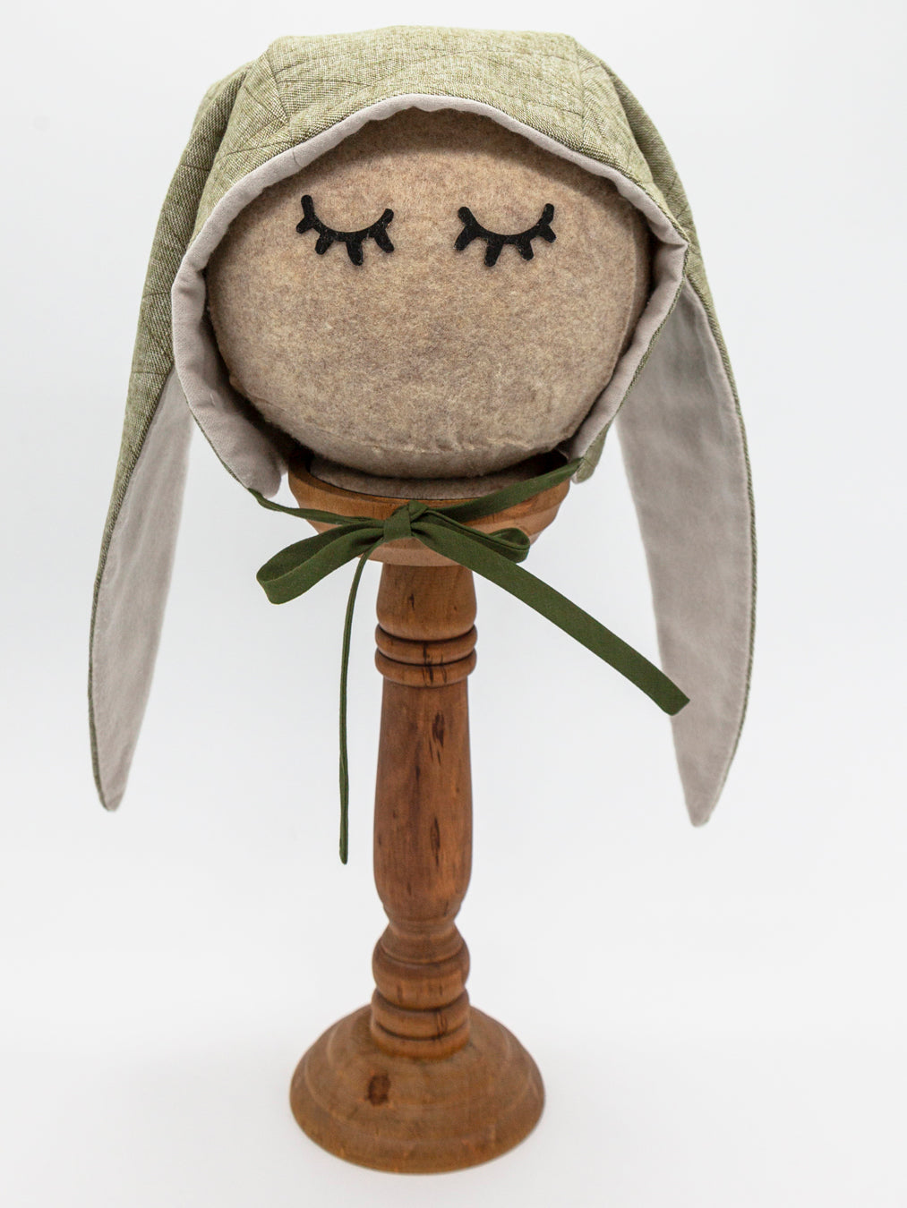 Linen Baby Bunny Bonnet in Oh'Luh Green: A Playful Twist on Olive Charm! 🌿✨