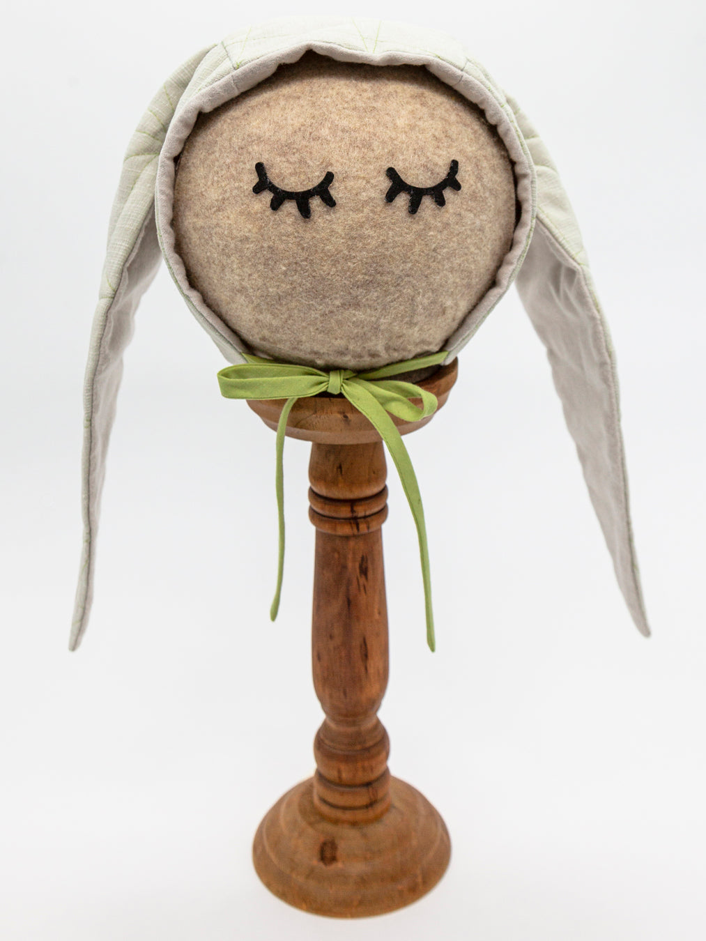 Silk Baby Bunny Bonnet in Sea Glass: A Coastal Breeze of Whimsy