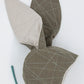 Cotton Baby Bunny Bonnet in Royston Turq: Army Green Vibes with Gemstone Twist!