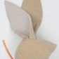 Linen Baby Bunny Bonnet in Sunkissed Summer Sunset: Peach Glow & Golden Memories