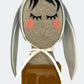 Wool Baby Bunny Bonnet in Pearl River Pinstripe: Tailored Charm for Your Little One